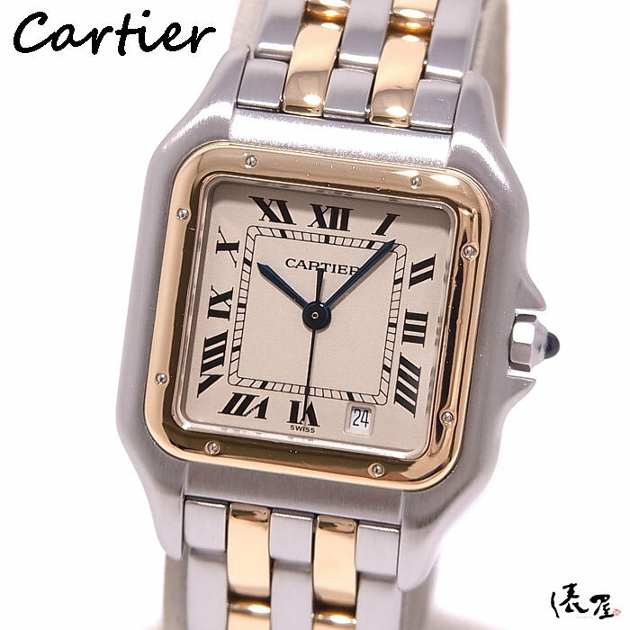 【極美品】カルティエ パンテール MM 2ROW K18×SS OH済 ヴィンテージ ボーイズ 腕時計 Cartier 俵屋
