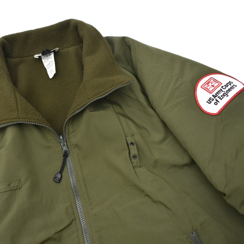 希少 VINTAGE 米軍 ミリタリー US ARMY CORPS OF ENGINEERS ナイロン×フリース ジャケット USA製 VF IMAGEWEAR size.L