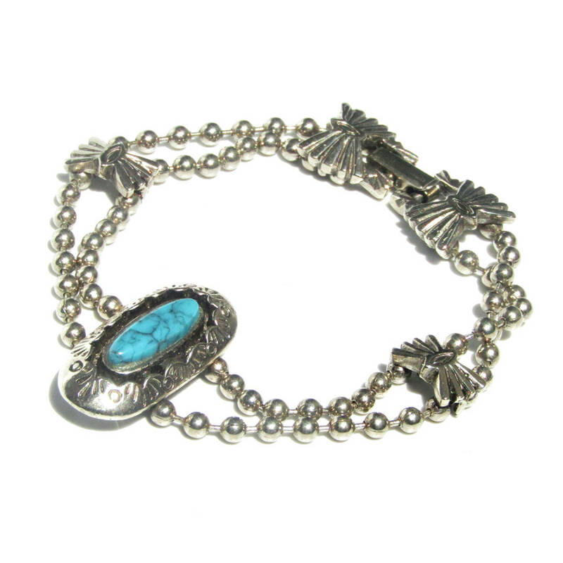★「Goldette」 NY vintage silver tone design bracelet