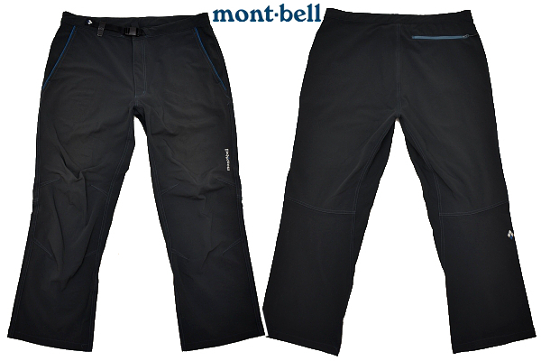 K-4301★mont-bell モンベル 1105498★ブラック黒色 3D立体 ストレッチ素材 ストレート トレッキング ナイロン パンツ 大きなサイズ 94cm