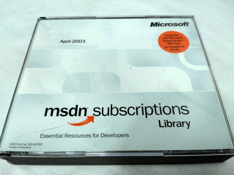 【09】microsoft msdn subsrions libary 2003 送料185円