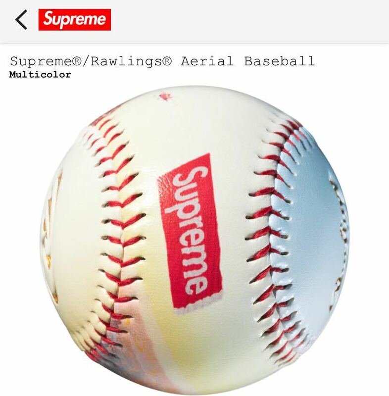 送料無料 Supreme Rawlings Aerial Baseball Multi ball シュプリーム ローリングス エリアル ベースボール マルチ ボール