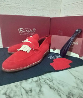 【未使用】Fratelli Borgioli　フラテッリ・ボルジョーリ　サイズ9　替えフラップ・靴ベラ・箱・保存袋付き　定価9万
