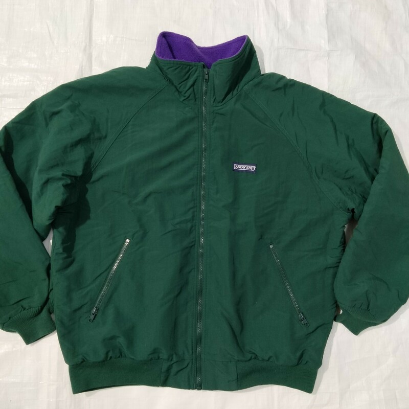 LANDS' END スコール ジャケット ランズエンド　squall jacket　90年代 アメリカ製　グリーン　パープル　シンサレート　thinsulate 中綿 
