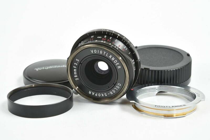 ★美品★Voigtlander フォクトレンダー COLOR-SKOPAR 28mm F3.5 ブラック MLリング付き♪/n52