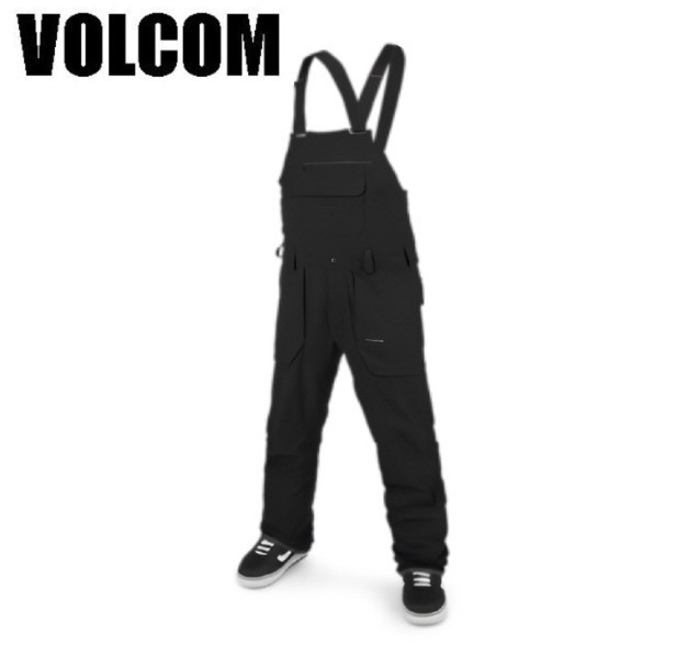 【23-24】VOLCOM ROAN BIB OVERALL BLK (BLACK) ボルコム スノーボードウェア メンズ パンツ Mサイズ ビブパンツ G1352408