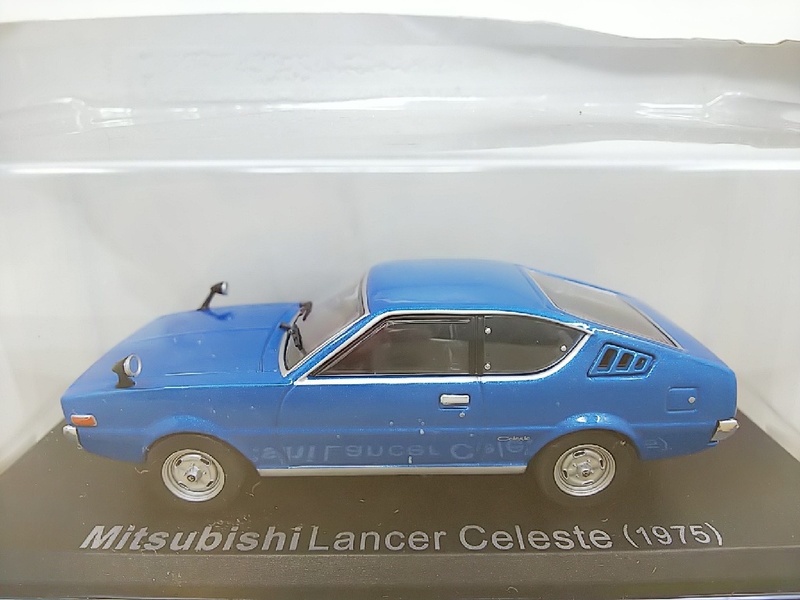 ■ アシェット 1/43 Mitsubishi Lancer Celeste (1975) マリーンブルー 三菱・ランサーセレステ モデルミニカー