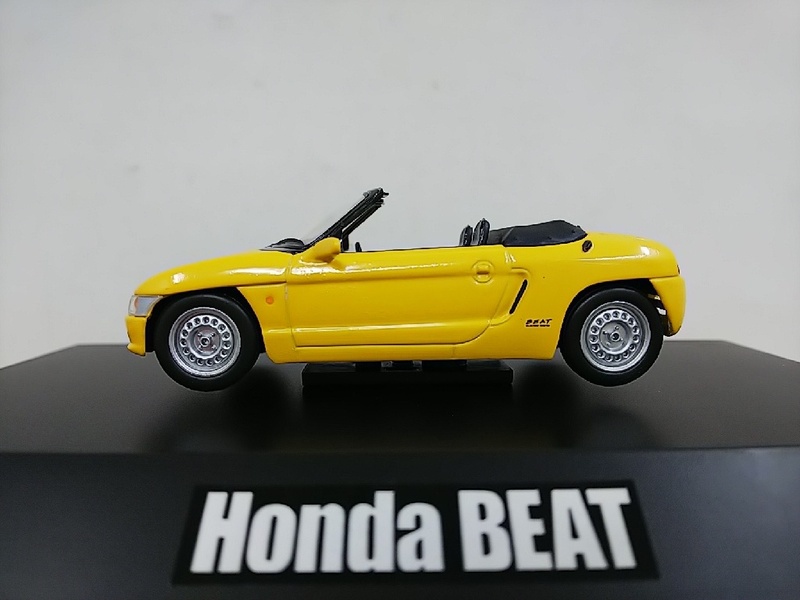 ■ インターアライド 1/43 Honda BEAT イエロー ホンダビート ミニカー