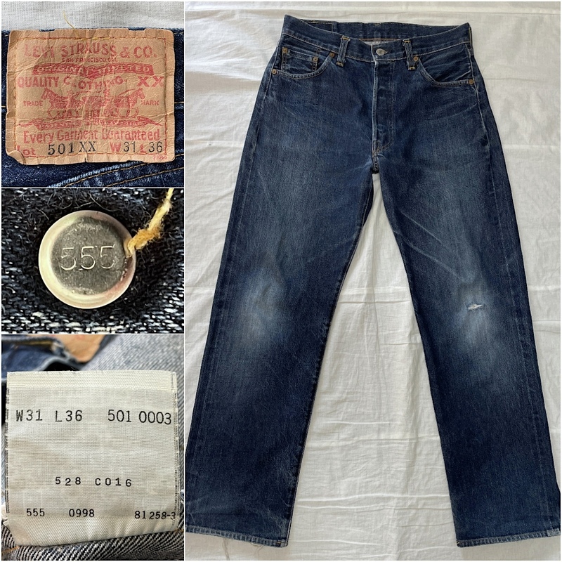 90's USA製 バレンシア復刻 LEVI'S 501XX w31 55501 アメリカ製 リーバイス 501-0003 1955年復刻 555 LVC VINTAGE CLOTHING 赤耳 BigE