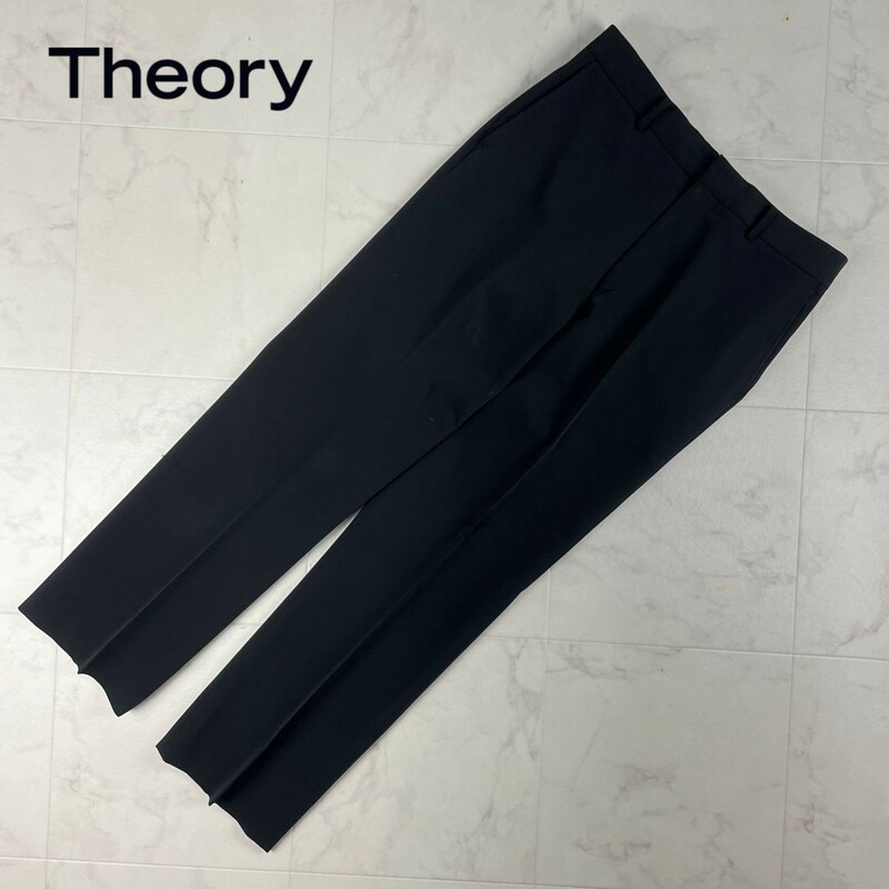 Theory セオリー センタープレス テーパード スラックスパンツ ボトムス メンズ 黒 ブラック サイズ32*KC29