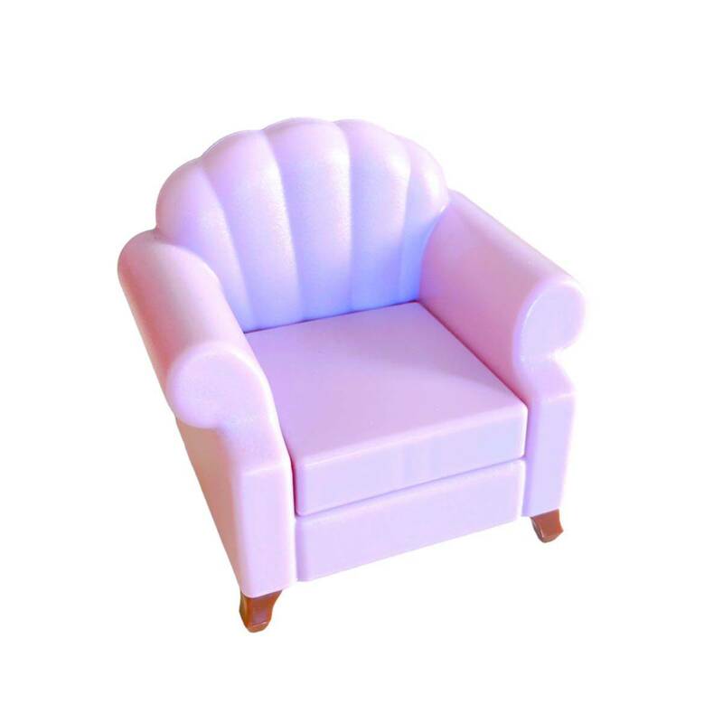 1/12 ミニチュア シェル ソファ パープル系 紫 ドールハウス 小物 インテリア 椅子 人形 ねんどろいど オクタヴィネル 海 概念 など