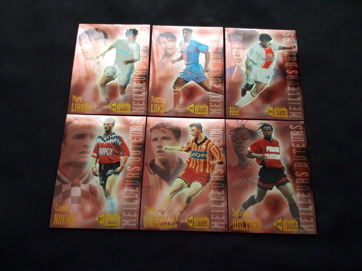 希少 オフィシャル フットボール カード キラ B10 B11 B16 B17 B18 B19 まとめセット RAI LOKO LIBBRA WILTORD ROUXEL VAIRELLES