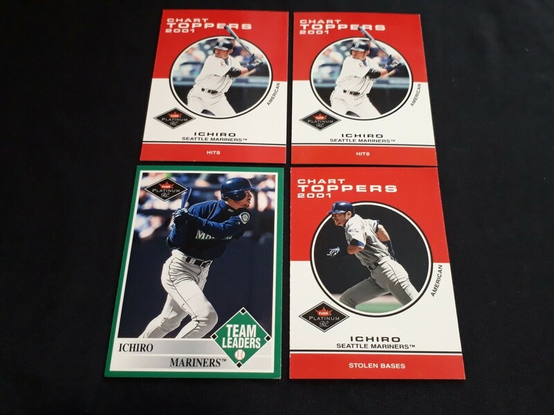 希少 2001 FLEER PLATINUM RC イチロー ICHIRO ROOKIE #436 #420 #417 4枚 まとめセット プロ野球 カード