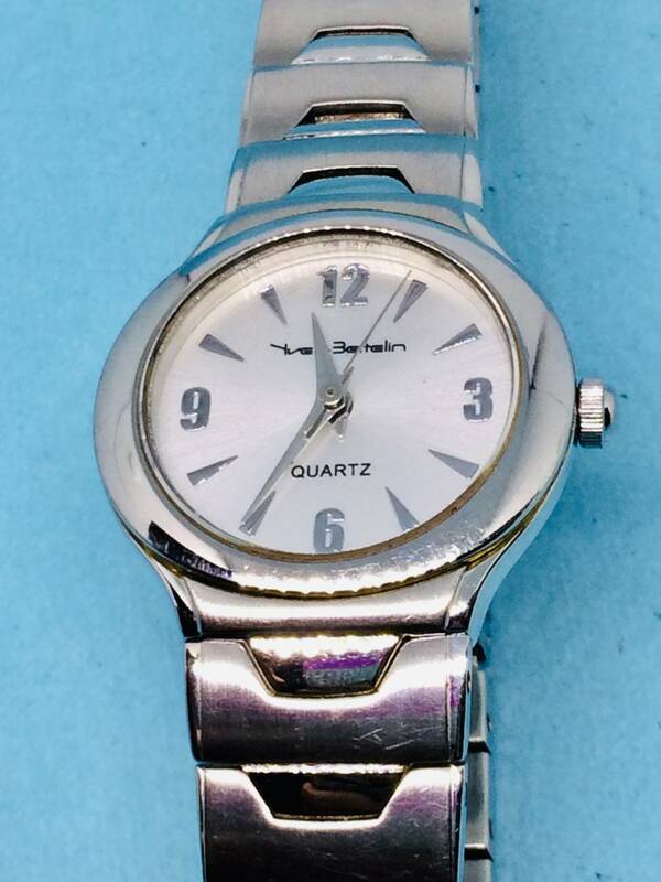 (B42)フランス(*'▽')イヴ・ベルトラン・YVES　BERTELIN（電池交換済）シルバーレディス腕時計USED（送料全国一律185円）おしゃれな時計。