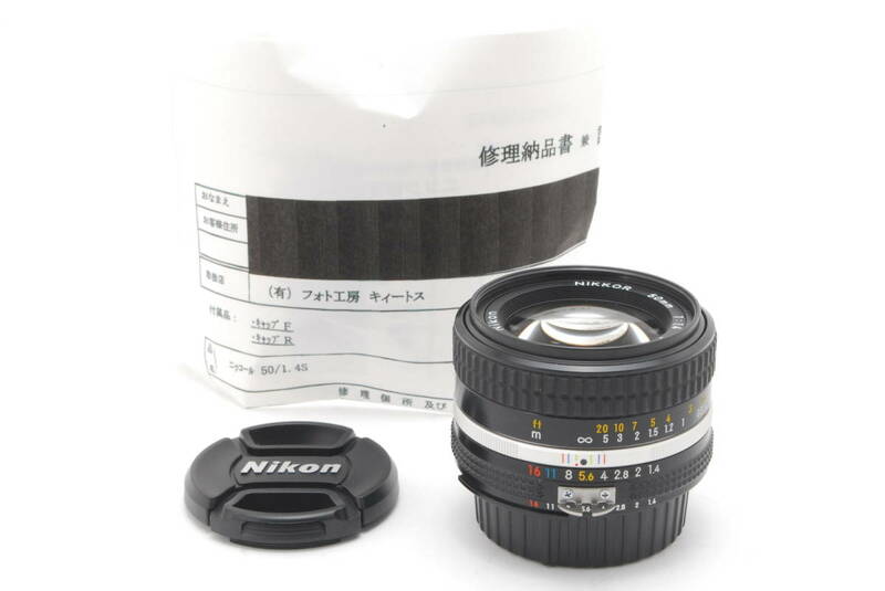 【SICコーティング】【分解清掃・整備済み@キィートス】Nikon Ai NIkkor 50mm f1.4S (Ai-S F1.4) 動作写りOK 概ねキレイ＆概ねクリア