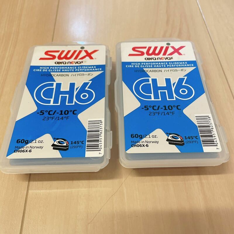 新品2個 SWIX CH6 WAX 60g スウィックス スキーワックス スノーボード/gallium ガリウム ホルメンコール マツモトワックス TOKO DOMINATOR