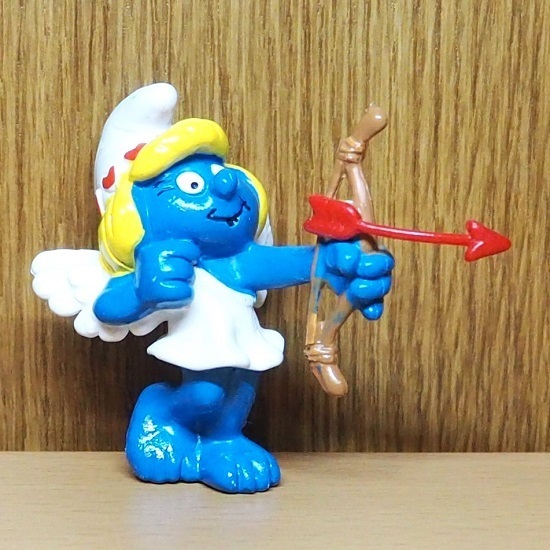 スマーフ　フィギュア　女の子　ハート　矢　天使　PVC　Smurf 　アメトイ　アメリカ　トイ