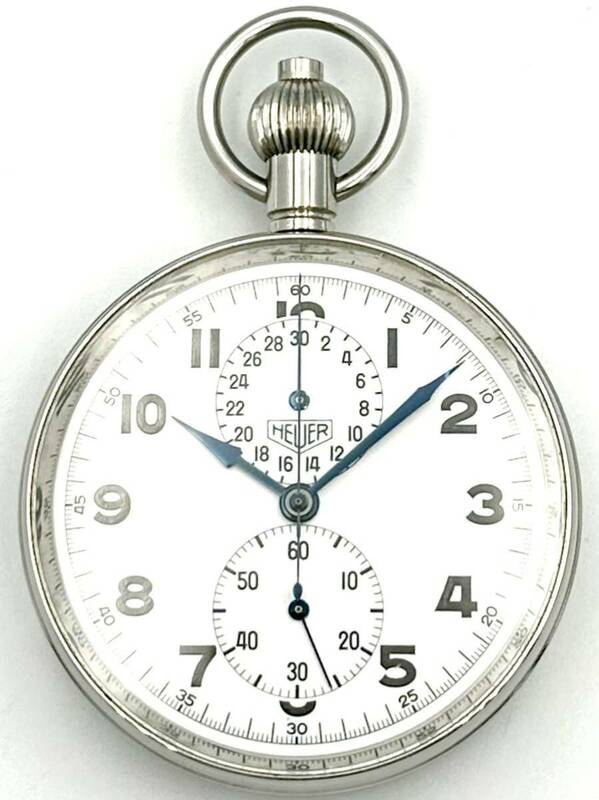 HEUER 懐中時計 ワンプッシュ クロノグラフ 手巻き時計 ホイヤー