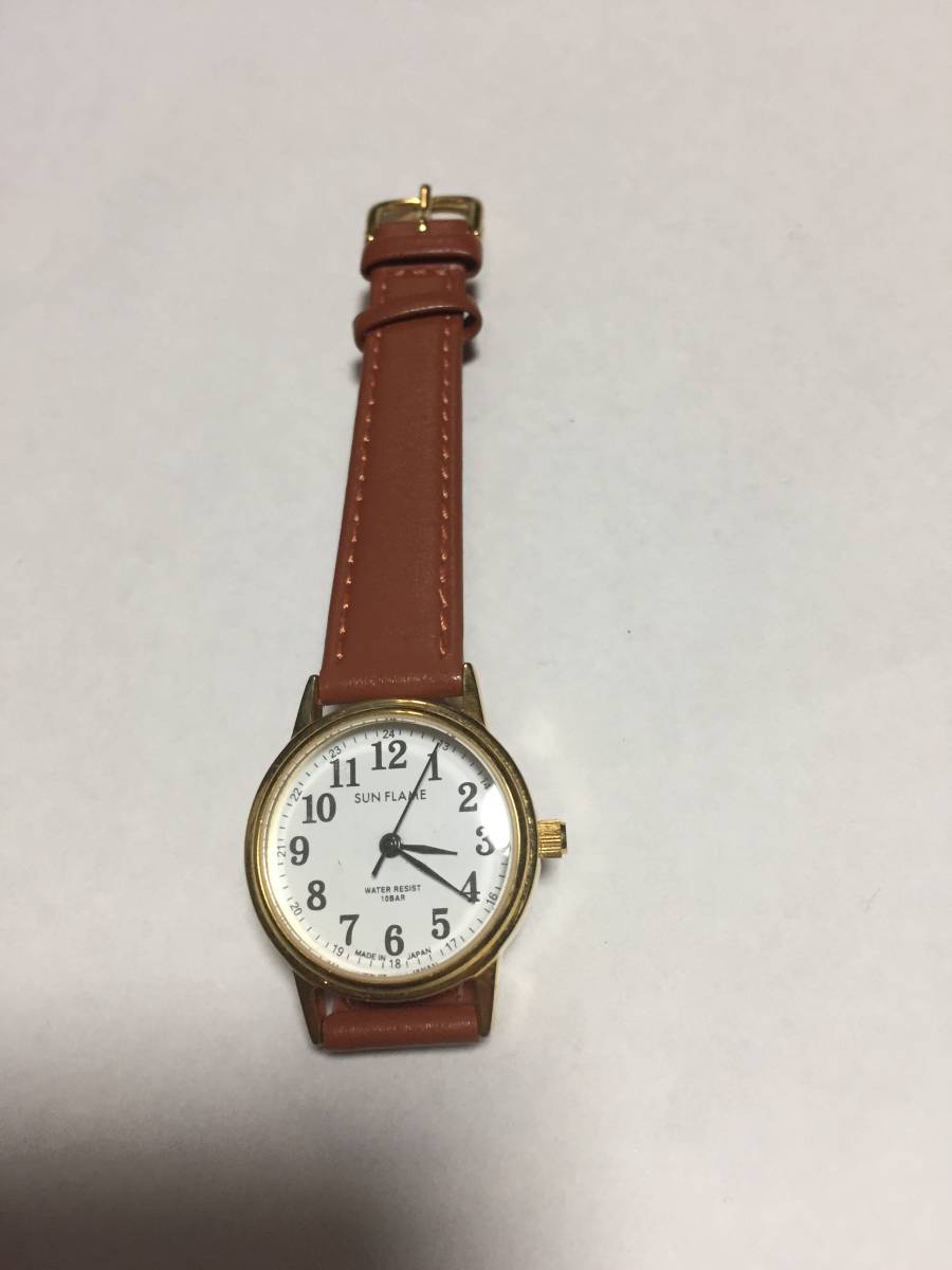 電池交換済　動作確認済み 腕時計 レディースウォッチ サンフレイム SUN FLAME 日本製 MJL-X06 【S-120708】