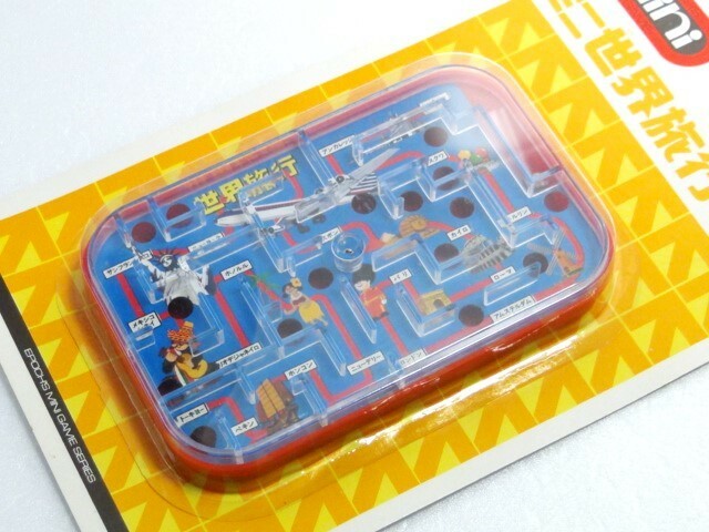 エポック社 ミニゲームシリーズ ミニ世界旅行 日本製 レトロ おもちゃ 迷路 ゲーム 開封品