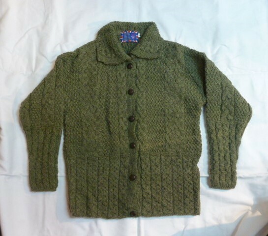 ■ 美品 JM Cooper Knitwear フィッシャーマンズカーディガン レディースLサイズ 英国製/ブリティッシュウール/クーパー ニットウェア ■