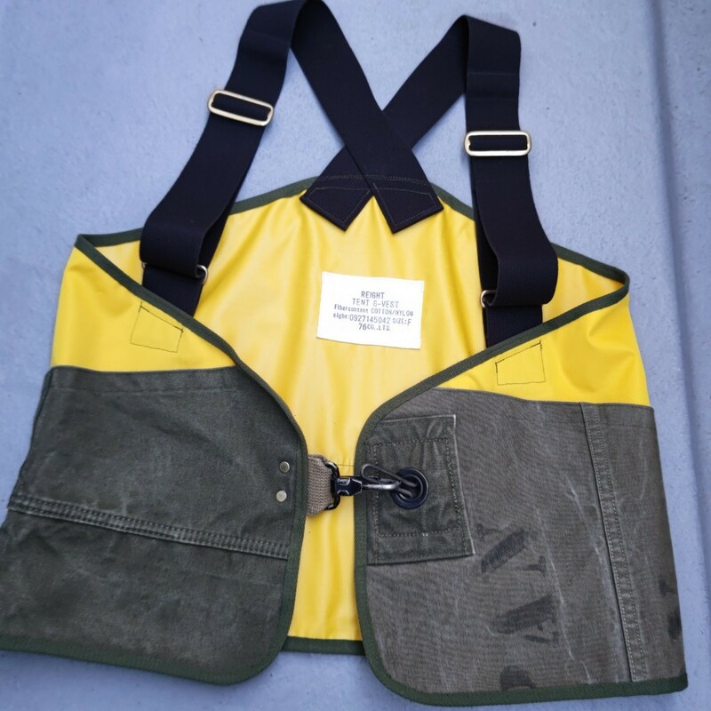 REIGHT TENT G-VEST リメイク ベスト【FREE SIZE】 ミリタリーグリーン ジェンダーフリー 男女兼用 アウトドア キャンプ フィッシング 