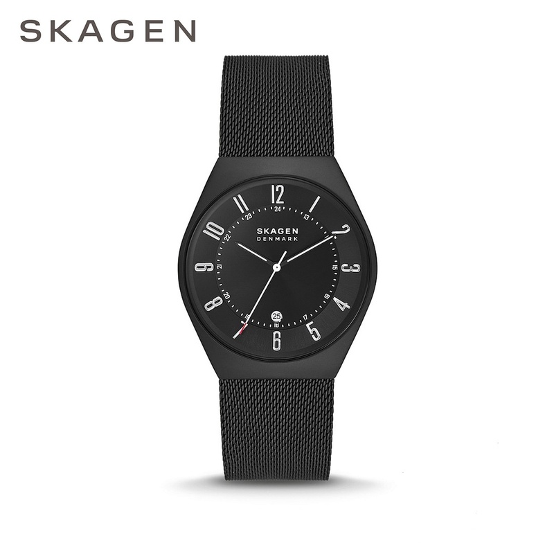 スカーゲン SKAGEN 腕時計 メンズ SKW6817 グレーネン アナログ カレンダー ブラック 蓄光 夜光 男性 アナログ カレンダー ビジネス 薄い
