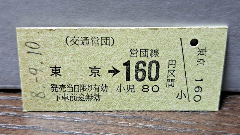 (11) 【即決】 B 営団地下鉄 東京→160円 9164