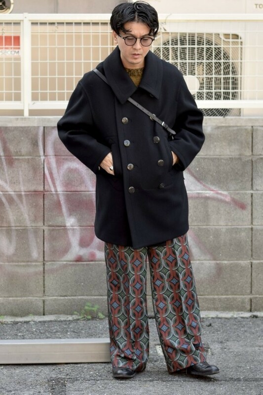 【定価約9万円】日本製 Robes & Confections ローブス&コンフェクション Pコート 3(M～L) ピーコート 紺色 メルトンコート