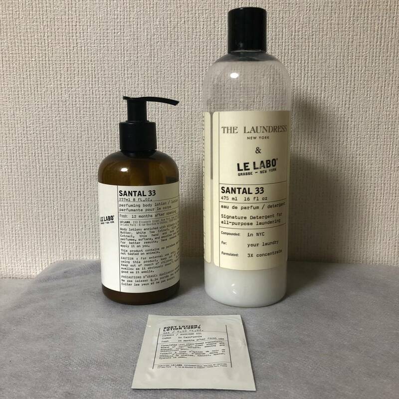 激レア【計21230円】廃盤/希少/3/セット/475ml/237ml/LE LABO/Santal 33/ルラボ/サンタル/TheLaundress/ランドレス/洗剤/ローション/ボディ