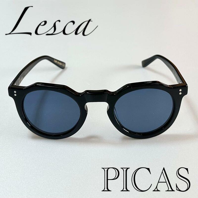 733【新品・未使用】Lesca Lunetier レスカルネティエ ピカス PICAS BLACK サングラス 眼鏡 メガネ 入手困難 希少 クラウンパント 男女兼用