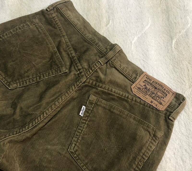 90ｓ☆Levi's☆リーバイス 日本製 ヴィンテージ コーデュロイ パンツ W30 L33 白タブ 503-1534