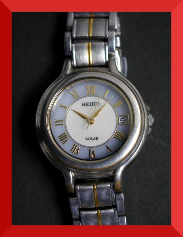 セイコー SEIKO ソーラー SOLAR 3針 デイト 純正ベルト V182-0C70 女性用 レディース 腕時計 W501
