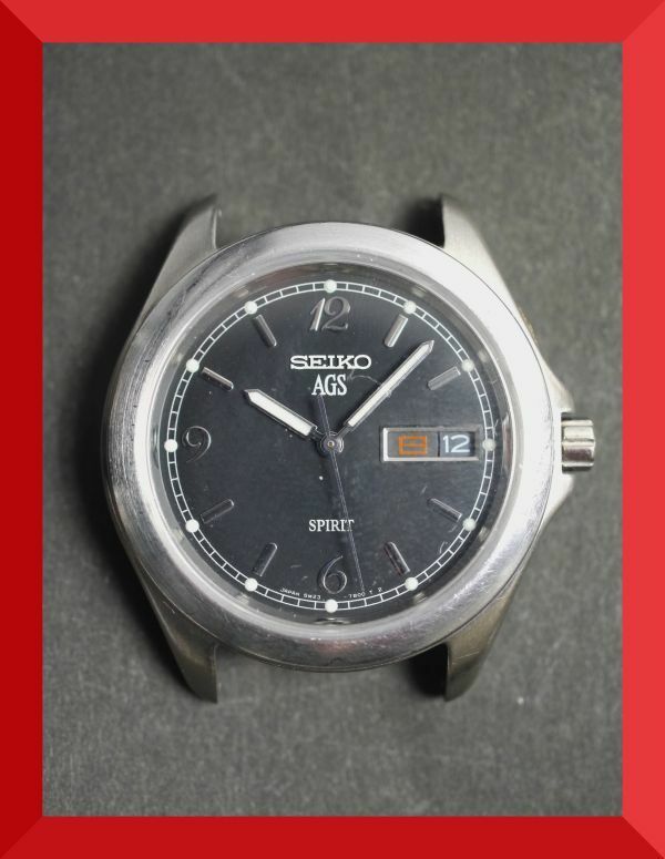 セイコー SEIKO スピリット SPIRIT AGS 3針 デイデイト 5M23-7A70 男性用 メンズ 腕時計 W516 稼働品