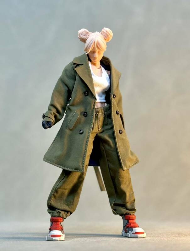 1/12スケール服 コート フィギュア衣装 紳士 素体 MW50S 緑