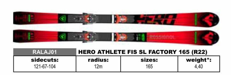 残り1台！！【即納】23/24 ROSSIGNOL HERO ATHLETE FIS SL FACTORY 165cm