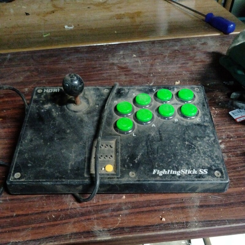 コントローラー アーケード アーケードスティック HORI ホリ　HSS-07 FIGHTING STICK SS セガサターン