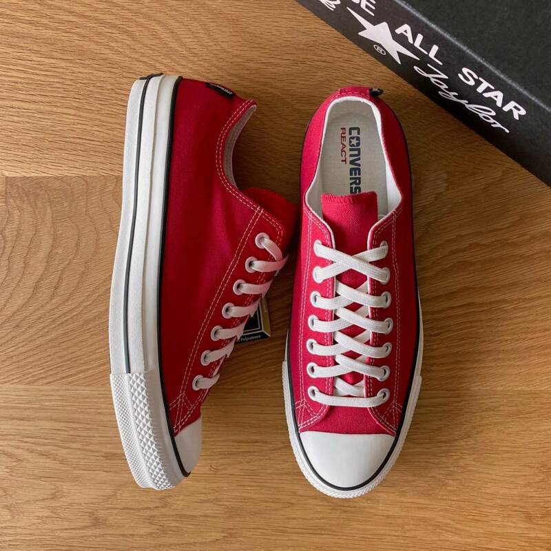 新品 CONVERSE ALLSTAR GORE-TEX REACT US8H RED コンバース オールスター ゴアテックス ローカット 27cm 赤 チャックテイラー 送無料