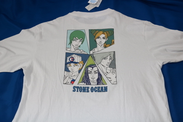 STONE OCEAN　ジョリーン　白　メンズ　L　バックプリント　長袖Ｔシャツ　JOJO ジョジョの奇妙な冒険 ストーンオーシャン　新品 未使用　