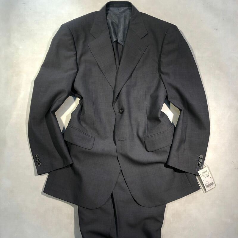 新品 AB5(M) スーツ シングルスーツ 2B グレー系 《高級 VERSARE 超軽量★丈夫な生地 ウール60%》背抜き セットアップ 王道スタイル