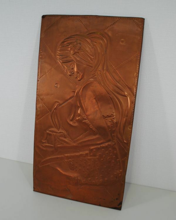 [IM] 銅板　レリーフ　女性　54.5cm×28.3cm　