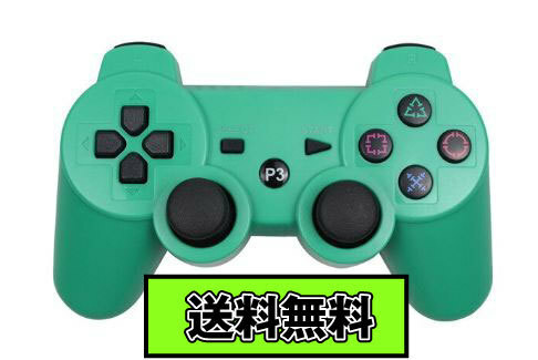 送料無料 【USBケーブル3M】PS3 ワイヤレスコントローラー Bluetooth グリーン Green 緑色 互換品