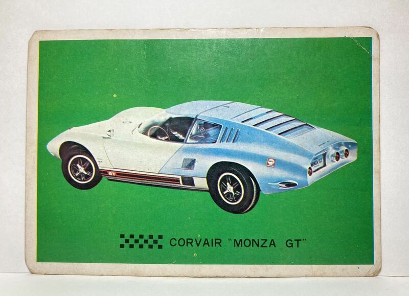 5円引きブロマイド　スーパーカー　CORVAIR MONZA GT コルベア モンザ GT　昭和レトロ　当時物