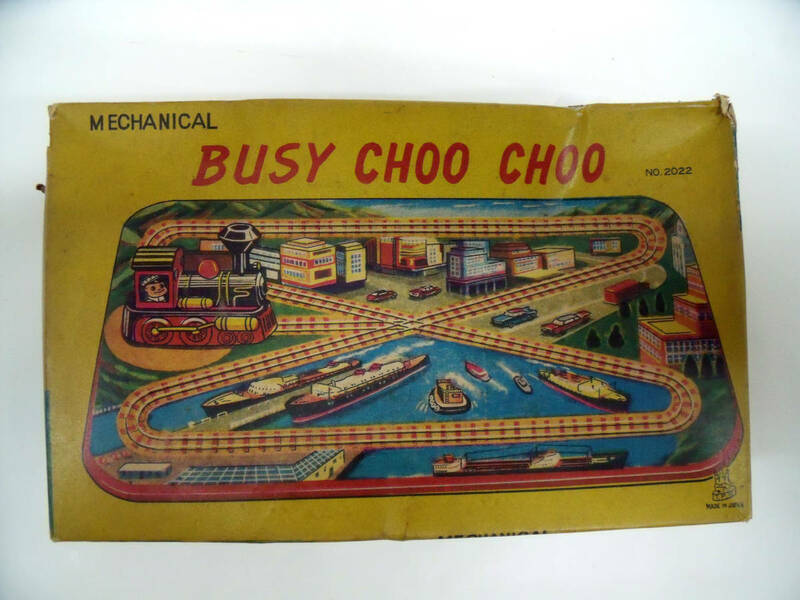 昭和レトロ　汽車のブリキおもちゃ MECHANICAL　BUSY CHOO CHOO