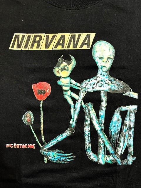 BT-33-L★新品未使用!!デッドストック★NIRVANA ニルヴァーナ★バンド ロングスリーブTシャツ 黒 L