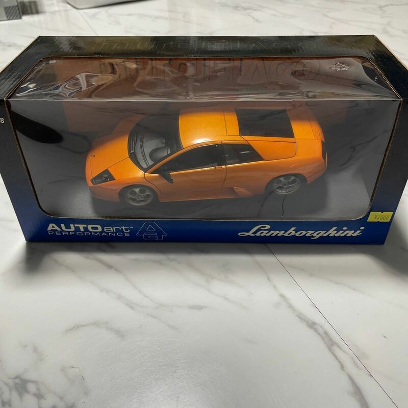 《箱付き》【1/18スケール】Murcielago AUTOart ミニカー 模型 コレクション放出 Lamborghini ランボルギーニ 橙色 オレンジ ムルシエラゴ
