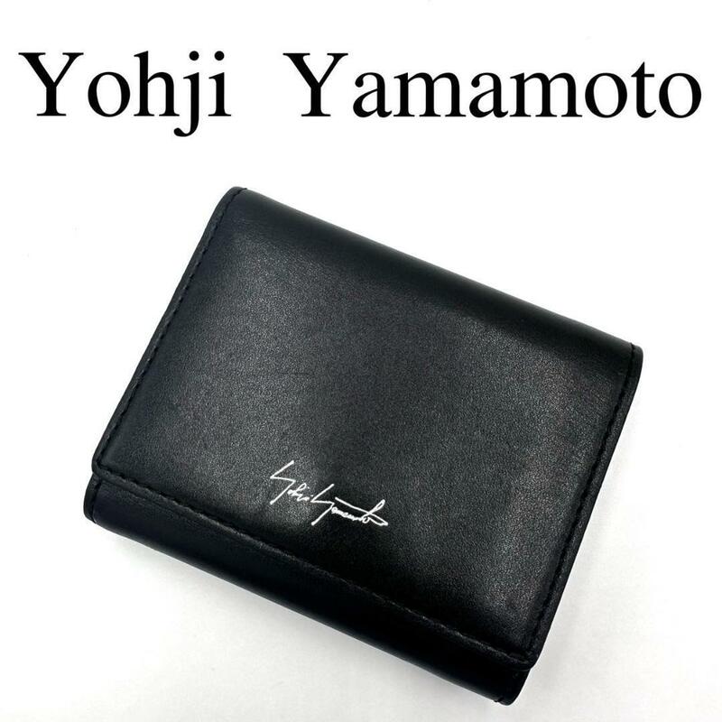 希少 Yohji Yamamoto ヨウジヤマモト 折り財布 ワンポイントロゴ