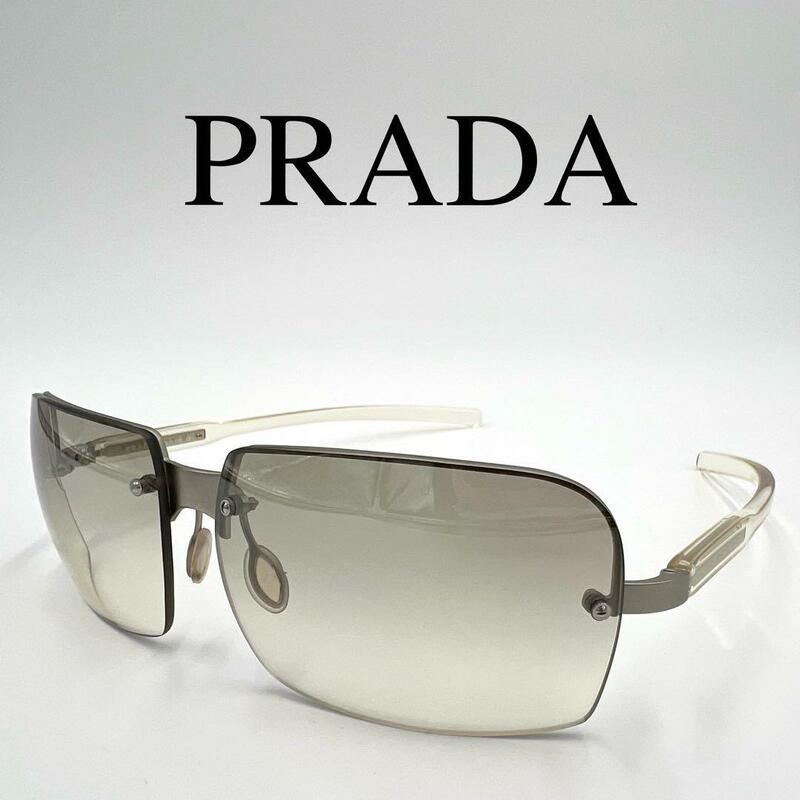 PRADA プラダ サングラス SPR74A ワンポイントロゴ ケース付き