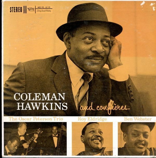 USオリジLP！DG 深溝 STEREO盤 Coleman Hawkins / And Confreres 60年【Verve / MG VS-6110】Ben Webster , Hank Jones , Ray Brown