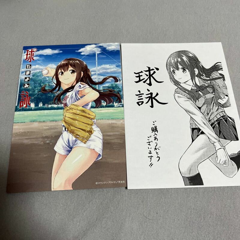 【即決 美品】特典のみ 球詠 1巻 イラストカード + ペーパー comic zin 限定 非売品 たまよみ マウンテンブクイチ